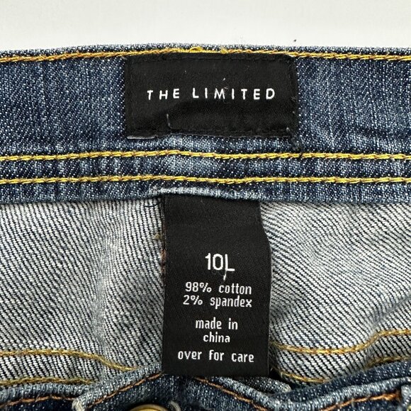 The Limited Bootcut Women's size 10 Long Dark Wash Blue Denim Jeans - Picture 3 of 4